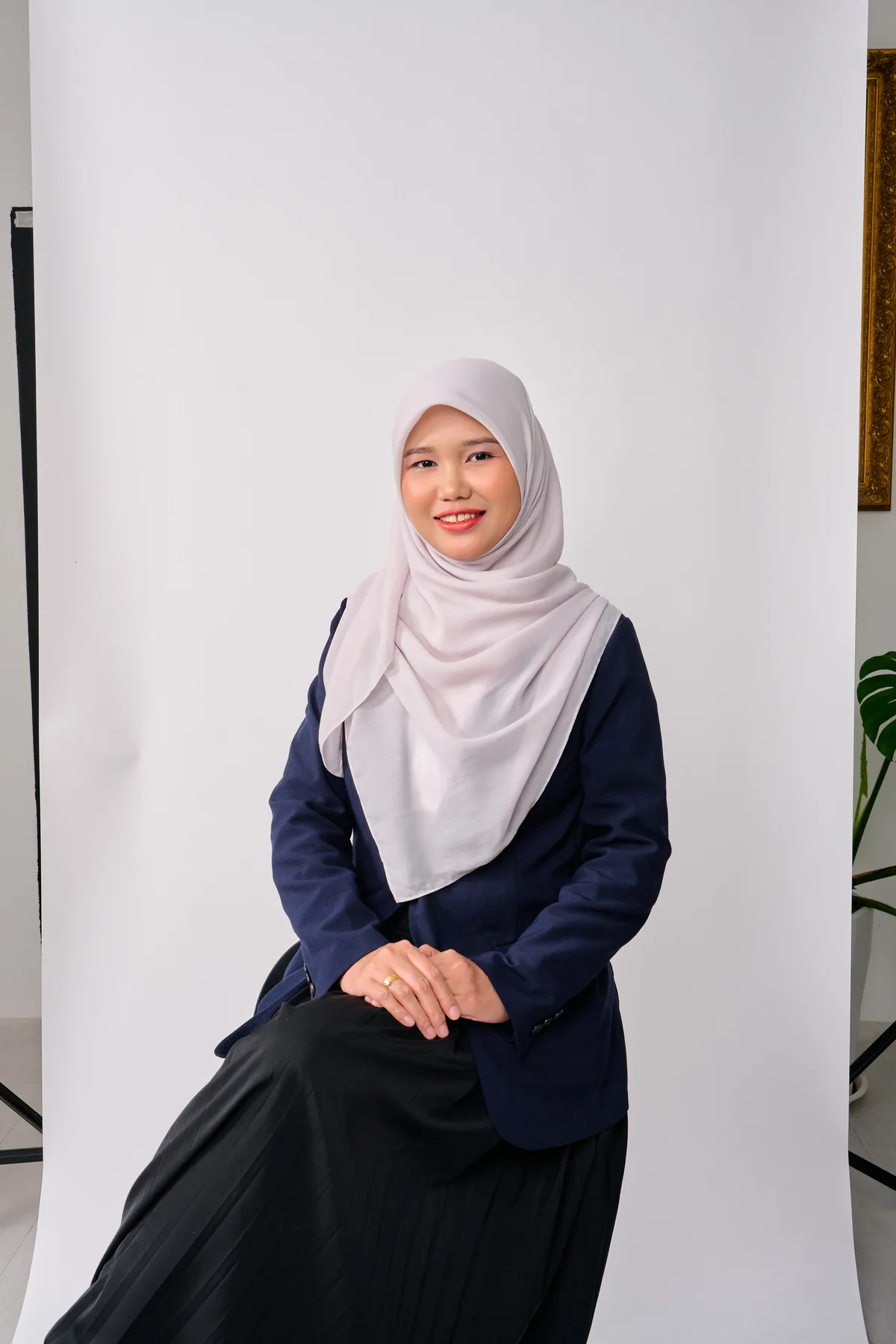 Zakiyyah Ahmad in the studio