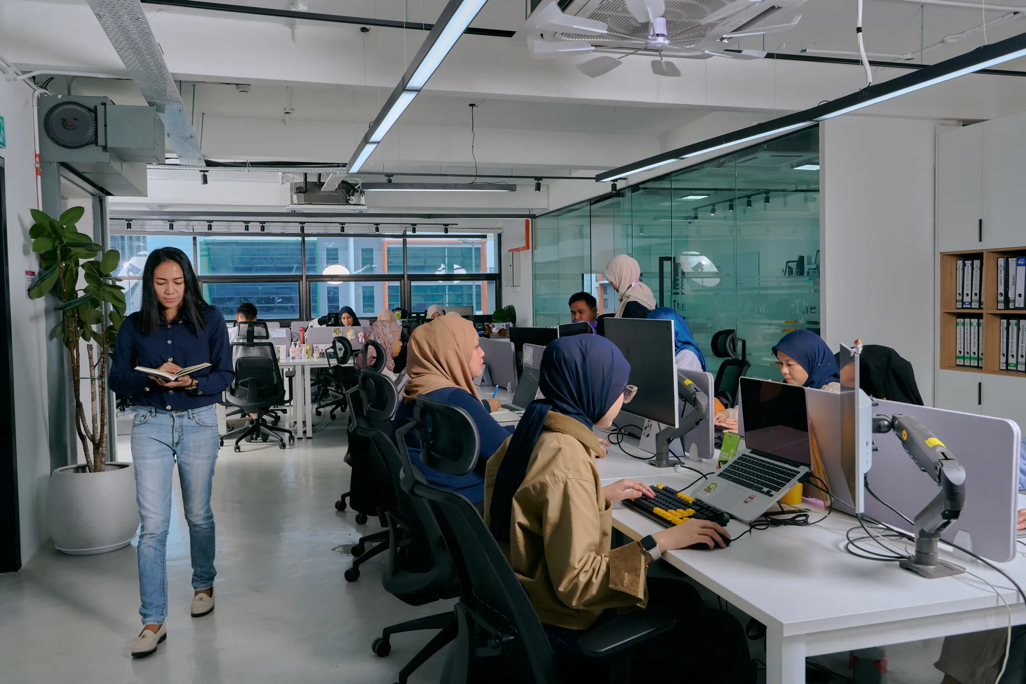The open office floor